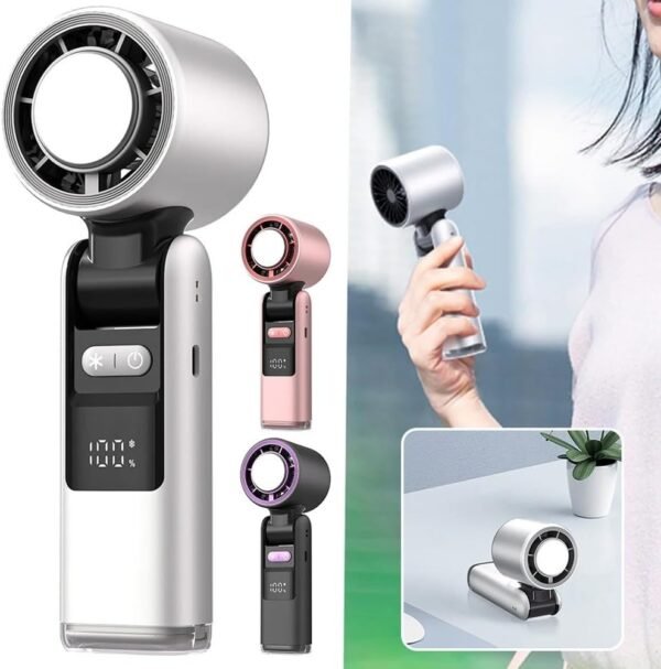 Portable Handheld Cooling Fan – Multifunctional, Lightweight & Rechargeable - Image 5
