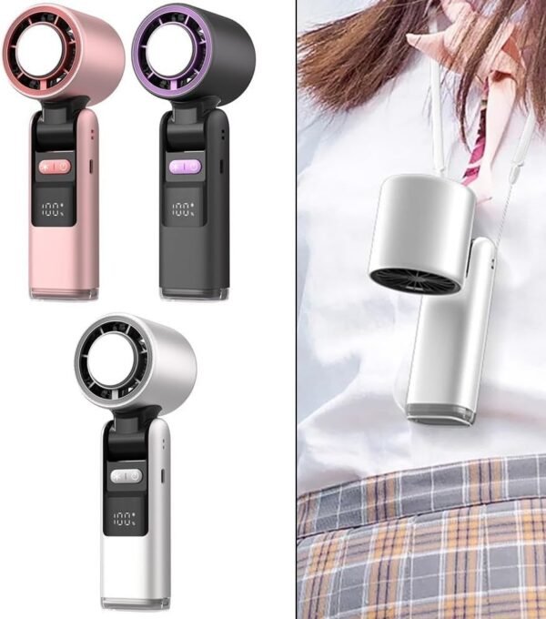Portable Handheld Cooling Fan – Multifunctional, Lightweight & Rechargeable - Image 7